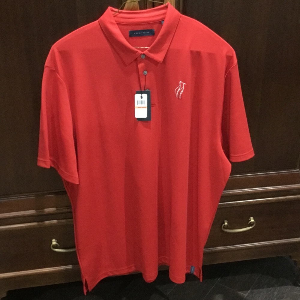 Perry Ellis Vibrant Red Polo Shirt